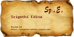 Szigethi Edina névjegykártya